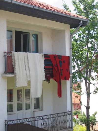 Rugs on balcony in Berovo