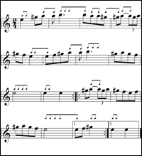 Vibrato notation illustration